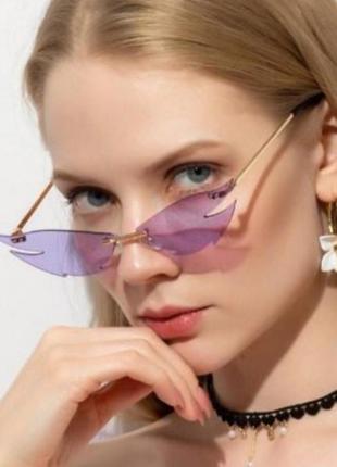 Сонцезахисні окуляри котяче око фіолетовий