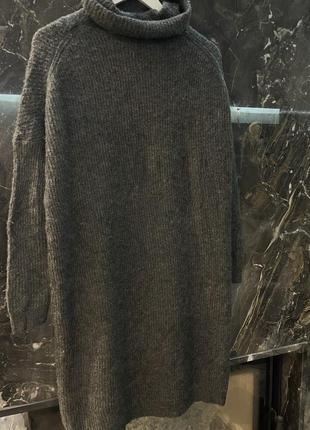 Стильный удлинённый свитер платье3 фото