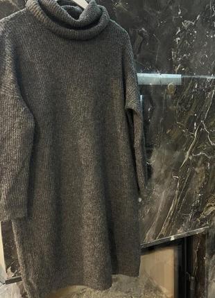 Стильный удлинённый свитер платье4 фото