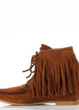 Ботинки pull and bear, натуральный замш