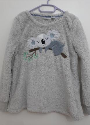 Теплая женская плюшевая кофточка с коалой