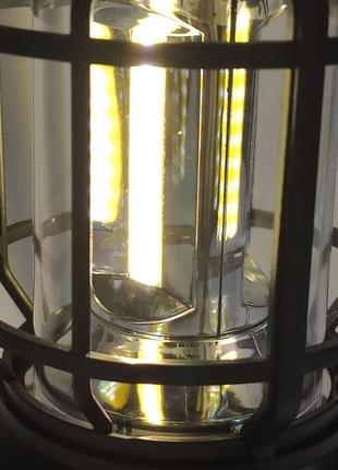 Кемпинговый светодиодный фонарь аккумуляторный led camping lamp 27s с солнечной панелью чёрный4 фото