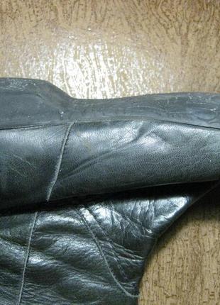Зручні низькі натуральні шкіряні чорні чоботи сапожки км1480 іспанія на танкетці, великий розмір.10 фото