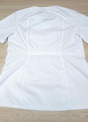 Жіноча медична  біла   куртка,топ 40-54 р , стрейч котон2 фото