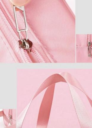 Косметичка/органайзер/несесер/сумка для косметики прозора водонепроникна велика рожева washbag6 фото