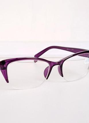 Очки  женские для зрения 8029, с диоптриями с белой линзой  +2,25, -2,503 фото