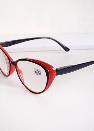 Очки женские для зрения 8508, с диоптриями с белой линзой +3,50