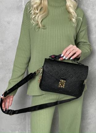 Сумка люкс+коробка бренду/жіноча сумка louis vuitton metis total black новинка