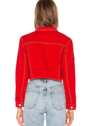 Красный укороченный джинсовый пиджак ronnie10 фото