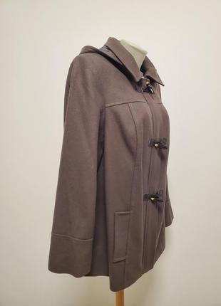 Очень красивое брендовое шерстяное пальто батал фасон "трапеция"3 фото