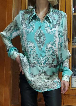 Сатиновая атласная блуза alfredo pauly3 фото