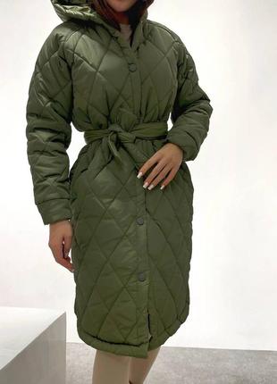 Стильна куртка курточка жіноча комфортна класна класична красива зручна модна трендова тепла зимова хакі4 фото