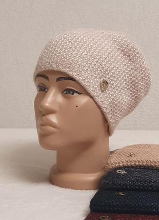 Стильная женская удлинённая шапка тм jolie, модель "карибы"6 фото