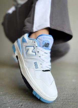 Кроссовки NB 550 Blue "white university blue"