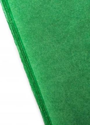 Папиросний папір тіш'ю 75см х 50см (упаковка 100 шт) зелений1 фото