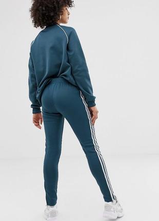 Синие спортивные штаны adidas originals с 3 полосками, брюки adidas originals2 фото