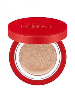 Тональний кушон з матовим фінішем missha velvet finish cushion spf50+/pa+++, #21, 15 g