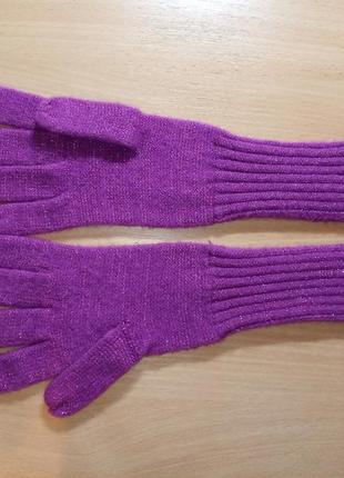 Длинные вязанные перчатки.италия3 фото