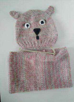 Комплект шапка и снуд