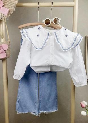 Джинсы клеш+рубашка