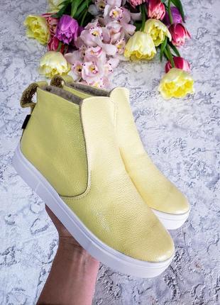 Классические лаковые кожаные лоферы ankle slip в наличии и под отшив деми / зима💙💛🏆4 фото
