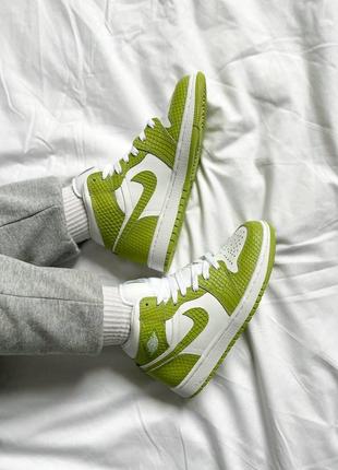 🔥nike air jordan 1 mid "green python"🔥 2