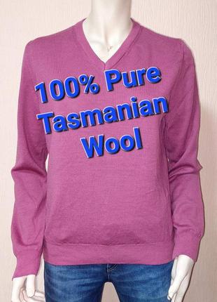 Шикарный пуловер бордового цвета  peter hahn pure tasmanian wool made in eu, оригинал