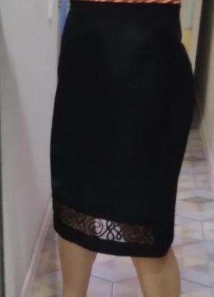 Деловая строгая черная юбка1 фото