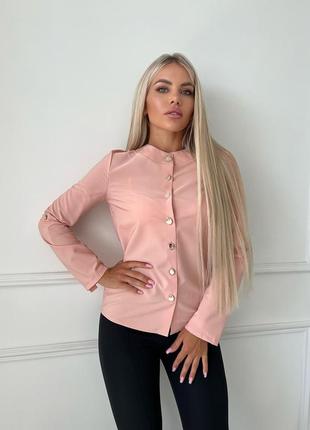 Женская белая блуза черная розовая бежевая лиловая хаки нарядная с рукавом рубашка на каждый день праздничная