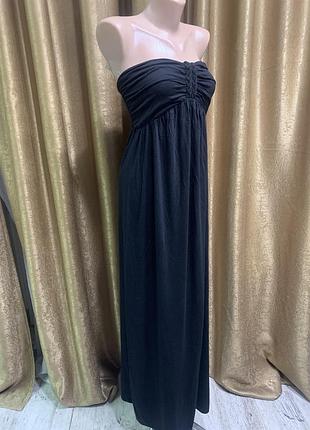 Чёрный вискозный сарафан в пол atmosphere  размер 14/ xl