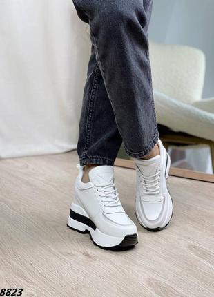 Кросівки (снікерси), білий, екошкіра6 фото