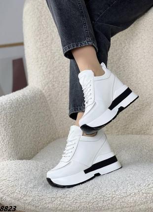 Кросівки (снікерси), білий, екошкіра4 фото