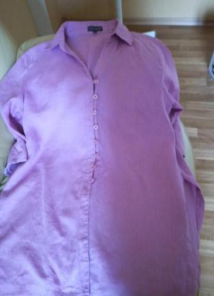 Сорочка туніка жіноча  100%лен від franco callegari3 фото