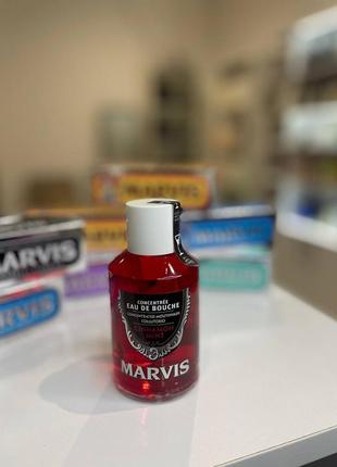 Ополіскувач-концентрат для порожнини рота "кориця і м'ята" marvis cinnamon mint concentrated 120мл