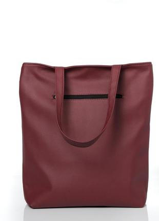 Жіноча сумка sambag shopper бордо8 фото