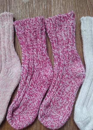 Теплі в'язані шкарпетки2 фото
