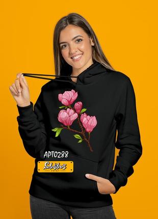 Утеплене худі із квітами