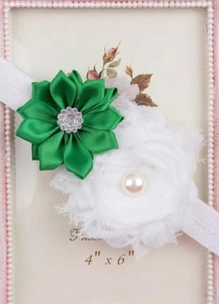 Повязка на голову разноцветная - размер декора 9см, размер универсальный (на резинке)