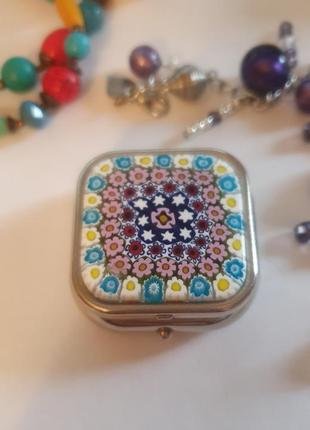 Шкатулка таблетница муранское стекло