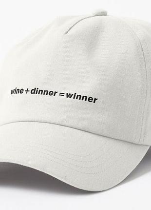 Кепка унисекс с принтом wine dinner winner