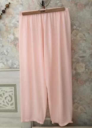 Пижамные штаны персиковые большой размер