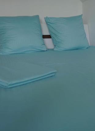 Постель, постельное белье, комплект постельного белья, евро размер, цвет голубой, бирюза2 фото