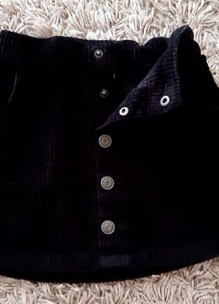Вільветова спідничка, юбка hema 110 розміру.6 фото