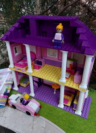 Конструктор будинок замок для ляльок лего 3х поверховий пентхаус3 фото