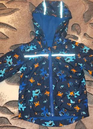 Детская куртка-ветровка на флисе george, 9-12 мес (74-80 см)