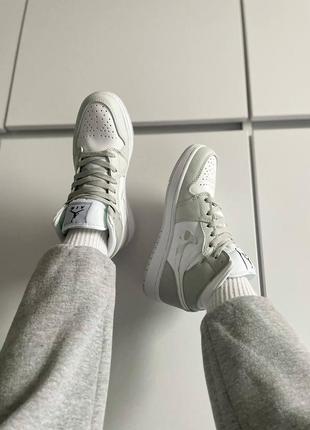 Кроссовки nike air jordan 1 mid grey camo7 фото