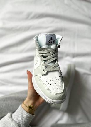 Кроссовки nike air jordan 1 mid grey camo2 фото