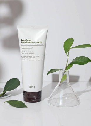 Делікатна пінка для вмивання purito from green deep foaming cleanser 150ml