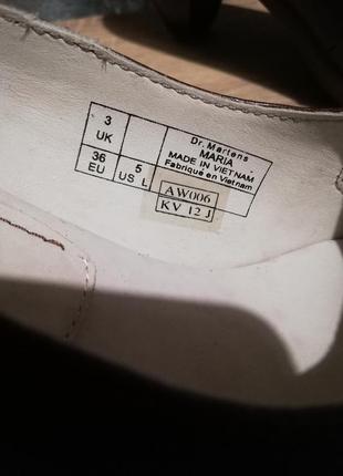 Женские кожаные летние туфли с открытым носком dr. martens6 фото