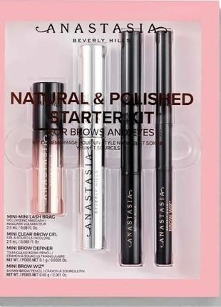 Набор для ресниц и бровей anastasia beverly hills natural & polished starter kit2 фото